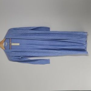 CYRUS, Long Knit Long-Sleeve Light Blue Cardigan Small